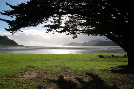 In Colville haben wir auf diesem schönen Rastplatz mit Meerblick Kaffeepause gemacht. Eigentlich wollten wir in das einzige Cafe in Colville, aber es war geschlossen obwohl es laut Lonly Planet bis 16.00 Uhr hätte aufhaben müssen. 