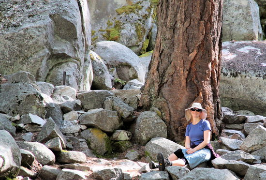 Kurze Rast auf dem Weg zum Vernal Fall.