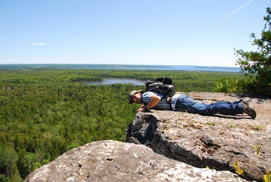 ...hier ging"s etwa 100 m in die Tiefe!