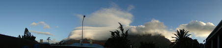 cape town - wolken [ber dem tafelberg