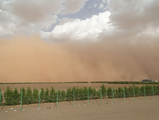 sandsturm ziemlich nah