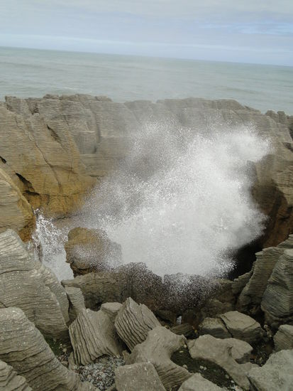 pancakes rocks - ein etwas grösseres blowhole