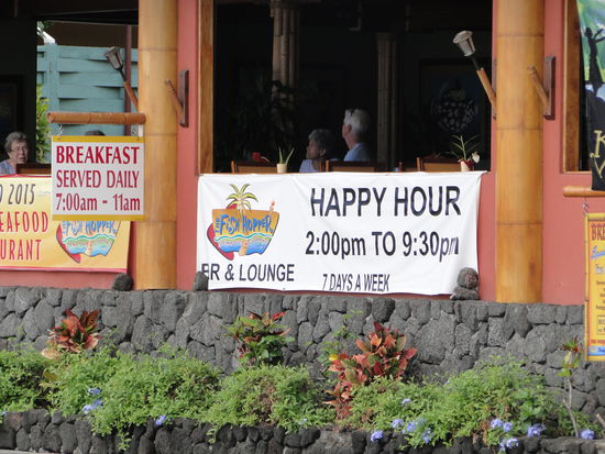 kailua kona - naja, diese happy hour beginnt auch ziemlich früh.. und dauert richtig lange...
