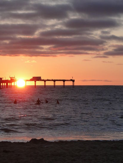 sonnenuntergang am pier