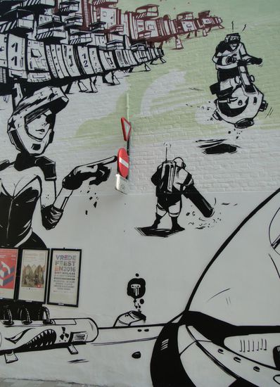 gent - lustige wandmalerei