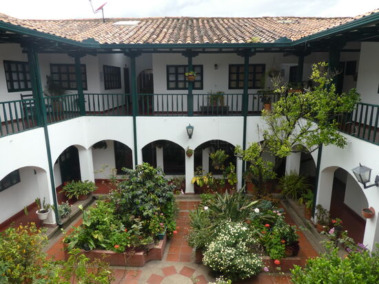 innenhof hostel in villa de leiva