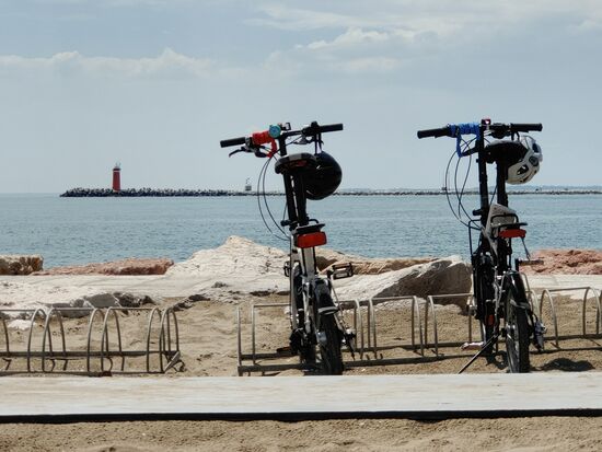 veloausflug an den damm - immer dabei die birdies