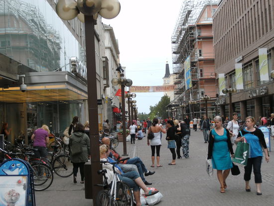 Fußgängerzone in Oulu