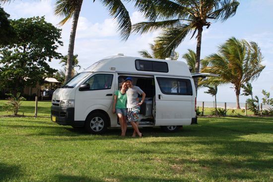 da sind wir - in unserem Paradies am Rollingstone Beach