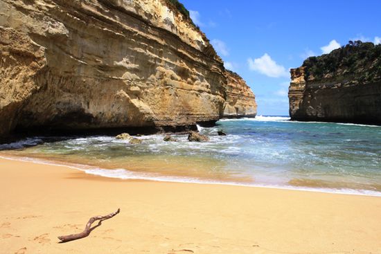 Loch Ard Gorge - hier strandeten 2 Überlebende des Schiffsunglücks und konnten gerettet werden.