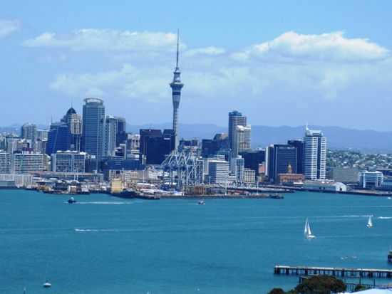Aucklands Skyline - etwas schief...