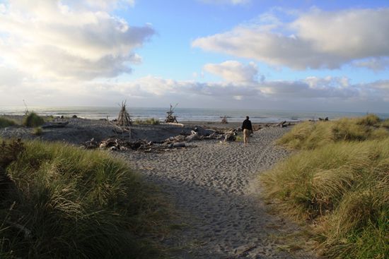 am Strand von Hokitika