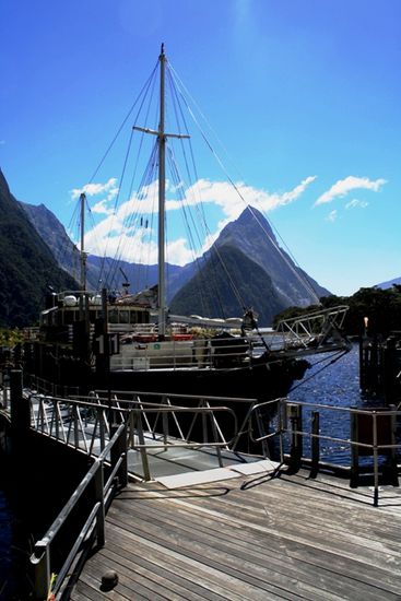 Die "Milford Wanderer" im Hafen