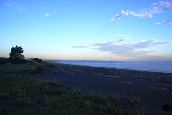 Abendstimmung am Strand von Kaikoura