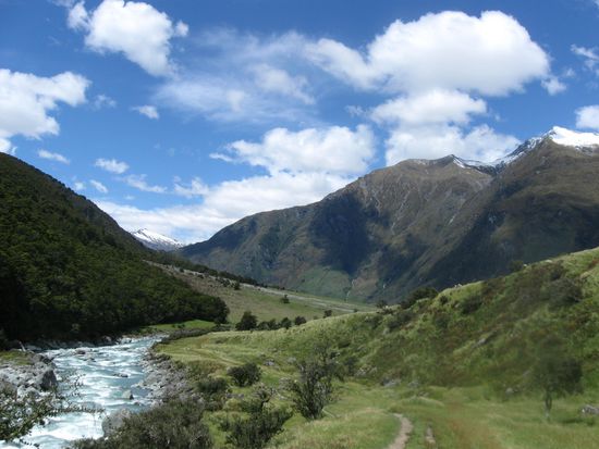 Blick ins Tal beim Rob Roy Glacier Walk