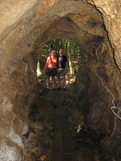 Blick aus einer Höhle auf Coromandel