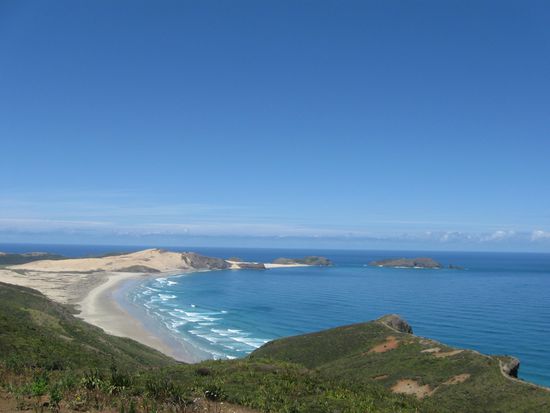 Am Cape Reinga Aussicht auf die Tasman Sea