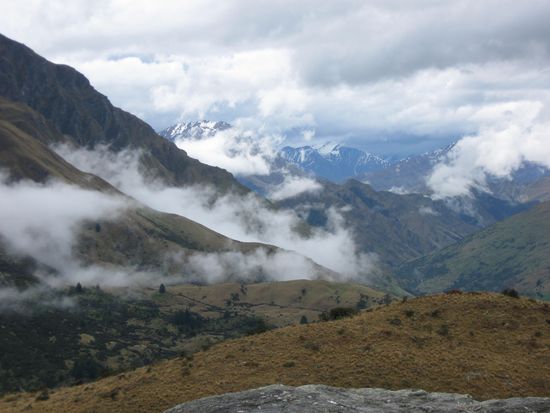 Blick in den Mount Aspiring Nationalpark vom Queenstown Hill
