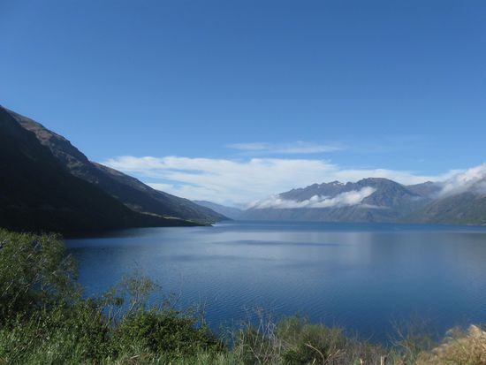 Lake Wakatipu bei Sonnenschein
