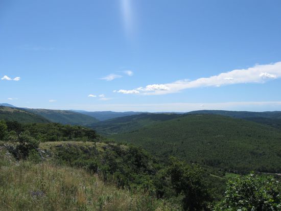 Panorama Karstgebirge Richtung Kroatien