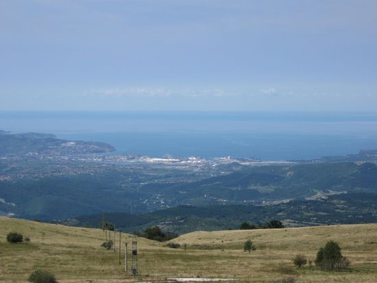 Blick auf die Küste vom Slavnik aus