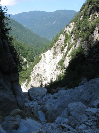 Blick vom Zgornji Martuljkov Slap