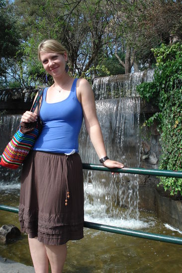 Ich in einem kleinen Park in Salta