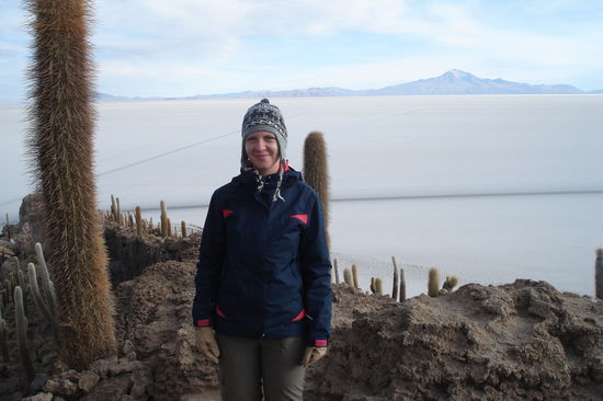 Ich umgeben von teilweise bis zu 900 Jahre alten Kakteen.