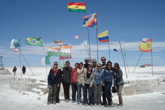 Unsere Gruppe: 2 Amerikannerinnen, 3 Englaenderinnen, 2 Iren, 4 Franzosen und ich. 