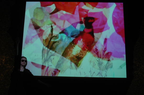 Marina und ich toben uns im Malba aus...