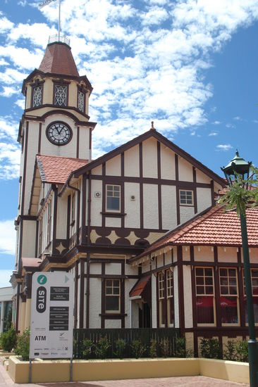 Gebaeude im Zentrum von Rotorua