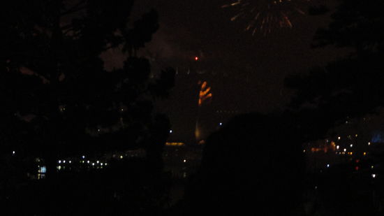 Hab versucht das Feuerwerk zu fotografieren, aber wie man sieht, es hat nicht so ganz geklappt, aber vielleicht hab ihr es ja im Fernsehen gesehen - war fantastisch!!! 