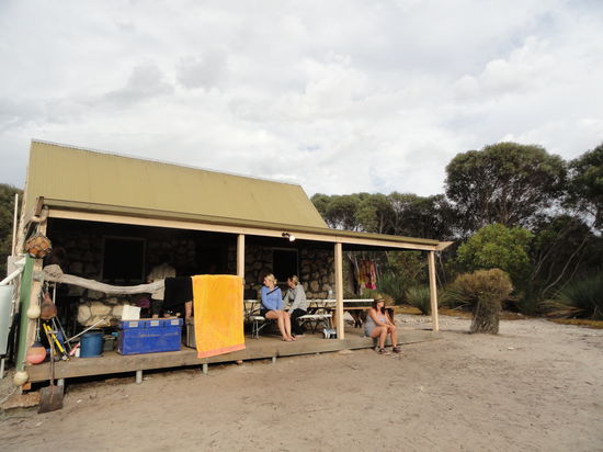 Unsere Huette in der ersten von insgesamt zwei Naechten.