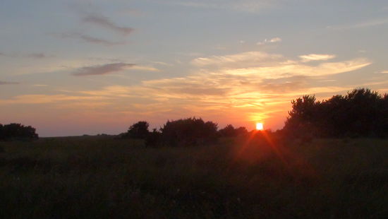 Ankunft in Ocracoke bei untergehender Sonne