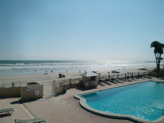 Blick aus dem Hotelzimmer in Daytona