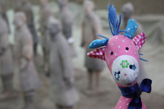 Fred wollte auch den Kaiser bewachen. Aber mit der Frisur durfte er das nicht und mußte mit uns zurück.