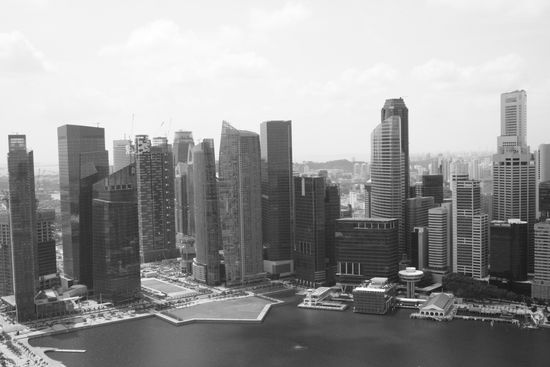 die Skyline von oben