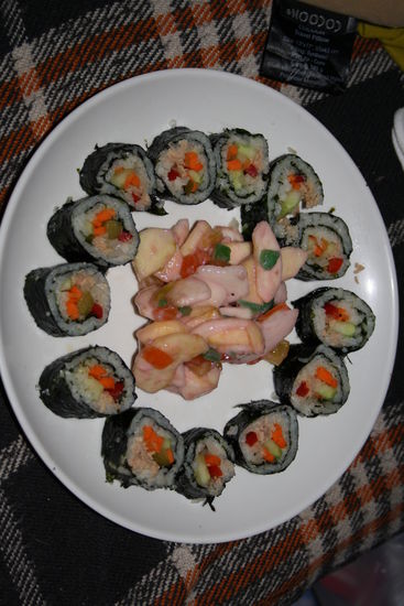 Lecker Sushi im nirgendwo.