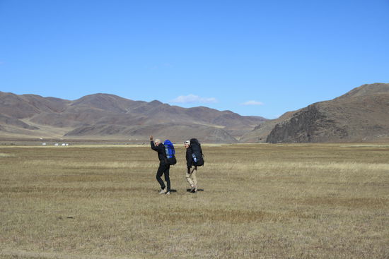 Die beiden wollten noch ein bißchen wandern und Zelten.