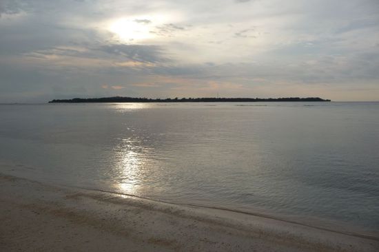 Hier sieht man Gili Meno (die kleinste der drei Inseln)