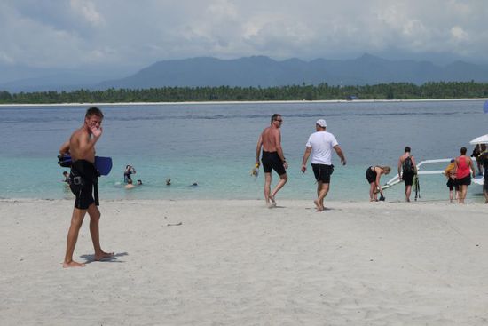 ...es ab aufs Boot geht...