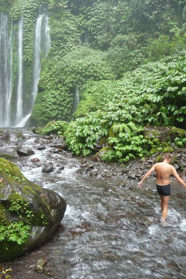 Peter auf dem Weg zum Wasserfall...
