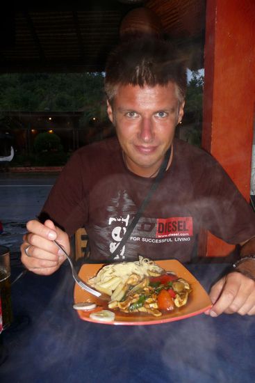 Nudeln mit Tintenfisch für Peter