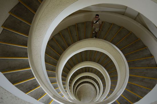 Und nun alle Treppen wieder runter 