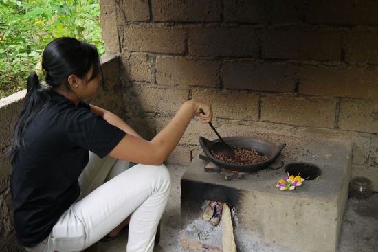 Hier wird der Kaffee geröstet...