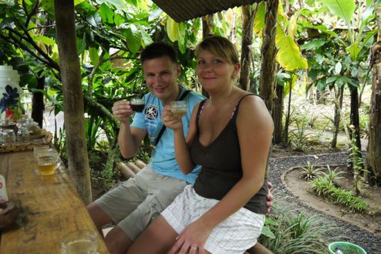 Am besten hat mir der Ginseng-Kaffee geschmeckt...leicht süßlich.