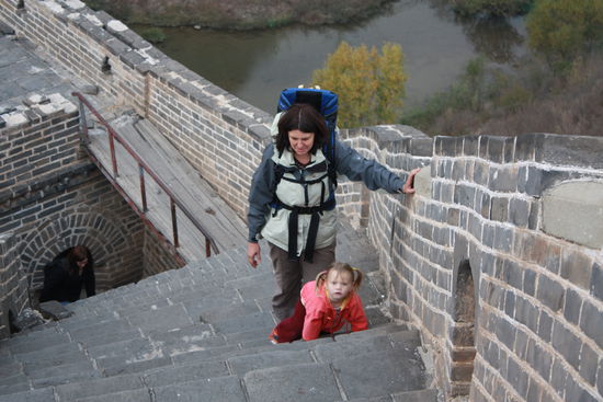 Unsere Kleine war meistens im Tragerucksack. Aber damit sie auch muede wurde, gabs ein paar Wandereinlagen.