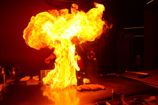 Flambierte Banane - ein Leckerbissen - visuell und geschmacklich