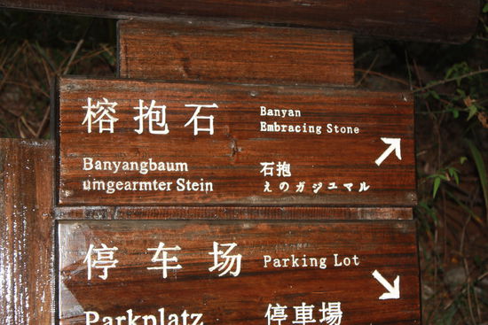 Zum umgearmten Stein sind wir nicht gelaufen - wissen also nicht, was sich dahinter verbirgt 