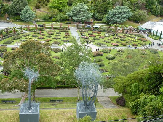 Ein Teil des botanischen Gartens von oben